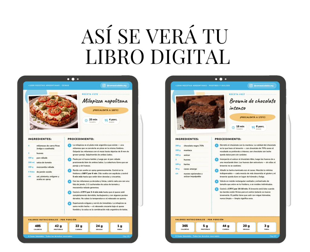 EBOOK: +1000 Recetas Argentinas para tu Freidora de Aire